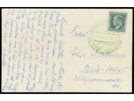 grüner Sonderstempel  Marianske Lazne 1 - Marienbacd 1 - III. Svetovy Kongres "Agudas Jisroel"   ...  (zusätzlich Text in heb