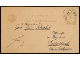 Ganzsache  2 Kr. mit rückseitigem Bildzudruck  Hotel Kohlbach "zur Rosahütte" in der Tatra ...,  Stempel Uj-Tatra Füred 16.7.