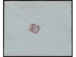 35 f. mit  Tarnstempel-Entwertung  rückseitig auf Einschreibbrief mit gedrucktem Absender aus  Ujvidek  nach Wien, R-Zettel m