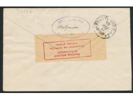 4 x 10 + 2 f Kriegshilfe und Eilmarke 2 f auf  Einschreibbrief  mit seltenem achteckigem Postagenturstempel  Velika Brsljanic