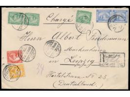 Einschreibbrief  mit 3 x 2 M., 3 M., 4 M. und 2 x 1 Pia. nach Deutschland, Stempel  Shepheard´s Hotel Cairo Cash  17.11.13,  