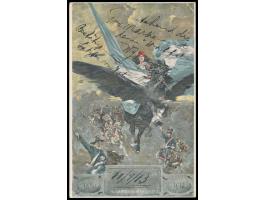 Sonderkarte  "Pro Flotilla Aero-Militar Argentina"  mit entsprechender Spendenmarke 5 C.  "Pro Aviacion Militar 1912"  und Fr