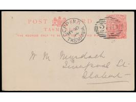 Tasmanien, &nbsp;Sonderganzsache &nbsp;International Exhibition 1894 &nbsp;1 d. mit Nummernstempel 260 und Stempel &nbsp;Copp