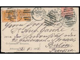 Victoria,  Dienstumschlag  "Government Botanist, Melbourne"  mit Dienstsiegel "Chief Secretary Victoria nach Deutschland, Fra