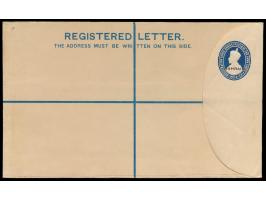 Einschreib-Ganzsachenumschlag  von Indien Three Annas + One Anna Three Pies mit Aufdruck  Bahrain , 1934, Higgins &amp; Gage 