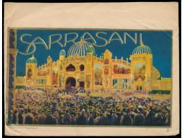 2 x 400 Reis auf beidseitig mehrfarbig bedrucktem Reklameumschlag  Zirkus Sarrasani  nach Deutschland, Stempel Rio 21.7.1925
