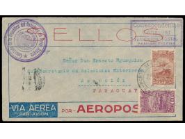 portofreier Brief des Konsulats der Republik Paraguay in Porto Alegre nach Asuncion / Paraguay, befördert mit  Aeropostale  n