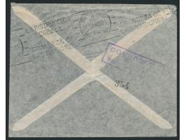 Spanien:  40 C., 1 Pta. und 3 x 4 Pts. auf Luftpostbrief mit L.A.T.I.-Leitvermerk nach Buenos Aires, Stempel  Madrid  18.10.4