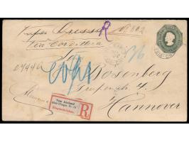 Ganzsachen-Umschlag 20 C. Colon als Einschreiben nach Deutschland, Stempel &nbsp;Vina del Mar &nbsp;12.12.95, handschriftlich