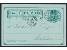 Orts- Ganzsache 1 ct. grün, Stempel Concepcion 1898,  Zudruck Deutscher Krankenhausverein  Generalversammlung, Bedarf
