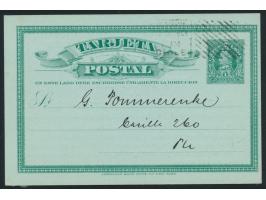 Orts- Ganzsache 1 ct. grün, Stempel Valparaiso 1903, rückseitig &nbsp;Zudruck Deutscher Musikverein &nbsp;für ein Konzert &qu