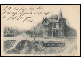 Ansichtskarte  Dairen - Kodama-machi from Nipponbashi,  Frankatur Deutsches Reich 5 Pf., Stempel Kais. Deutsche Marine-Schiff