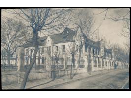 Peking,  Foto-Ansichtskarte  "Spital"  laut Kartentext, Frankatur 2 x 3 C. Dschunke, Stempel Peking 9.1.37 nach Deutschland, 