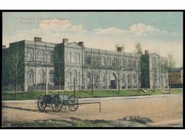 mehrfarbige Ansichtskarte  Tientsin, German Barracks,  Frankatur Deutsche Post 2 C., Stempel  Tientsin a  23.8.12,  nach Tsin