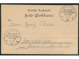 2 C. C.I.P. rückseitig auf deutscher Feldpost-Vordruckkarte mit rückseitig aufgeklebten Bild "Gerichtsszene" (?) (Druck, kein