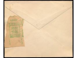 1927:  zwei Expressbriefe  von Canton nach Shanghai, beide mit gleicher Frankatur 2 C., 4 C. und 10 C. Dschunke (1 x 4 C. bes