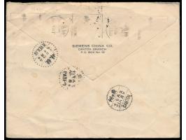 Einzelfrankatur 30 C. Märtyrer auf &nbsp;Luftpostbrief &nbsp;mit Maschinenstempel und Handstempel &nbsp;Canton S.O. No. 9 &nb