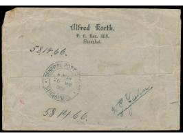 25 C. Sun Yatsen auf Brief mit Stempel Shanghai 16.5.38 an einen Passagier an Bord des Dampfers M.S. Ruhr in Singapore, Ankun