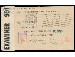 Brief aus Großbritannien mit Stempel South Norwood 23.4.1943 an einen Kriegsgefangenen im  Taiwan Camp,  britischer  P.C. 90-