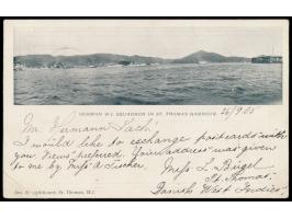 Dänisch-Westindien, &nbsp;Einzelfrankatur 10 Bit (Ausgabe 1905) mit Stempel St. Thomas 26.9.05 auf Ansichtskarte &nbsp;&quot;