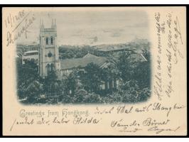 Ansichtskarte (Kleinformat)  St. John´s Cathedral , Deutsche Post in China 10 Pf., Stempel  Shanghai / Deutsche Post  12.12.9