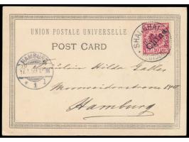 Ansichtskarte (Kleinformat)  St. John´s Cathedral , Deutsche Post in China 10 Pf., Stempel  Shanghai / Deutsche Post  12.12.9