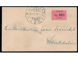 kleinformatiger Briefumschlag aus Finnland nach Schweden, Stempel &nbsp;Abo - Turku &nbsp;30.12.99, Frankatur abgefallen, kle