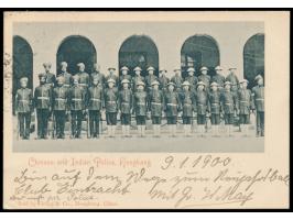 Ansichtskarte  Chinese and Indian Police, Hongkong,  Verlag Graca &amp; Co., Frankatur QV 4 C., undeutlicher Stempel Hong-Kon