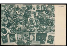 Ansichtskarte mit collagierten Ansichten von Chinesen (Miniaturen von Postkarten-Motiven), Verlag M. Sternberg, ungebraucht
