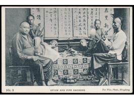 Ansichtskarte  Opium and Pipe Smokers,  Verlag Tai Woo, Photo, Honkong, Bild-Nr. Hk.9, ungebraucht

