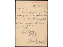 Ganzsache QV 1 C. mit Stempel &nbsp;Shanghai C &nbsp;15.7.91 nach Canton, rückseitig Durchgangsstempel Hong-Kong 21.7.91 und 