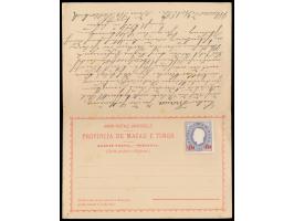 Formularkarte mit Antwortkarte, frankiert mit  30 auf 200 Reis-Marke,  Yang P 7, Stempel  Macau  4.10.92, nach Deutschland, r