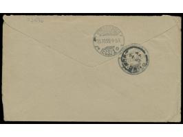 Russische Post,  Russland 10 Kop. auf Brief nach Deutschland, 2 x Stempel  Shanghai  11.11.1899, Durchgangsstempel Hong-Kong 