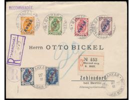 Russische Post, &nbsp;&quot;Kitai&quot; 1 Kop. bis 10 Kop. auf &nbsp;Einschreibbrief &nbsp;mit Stempel &nbsp;Shanghai &nbsp;2