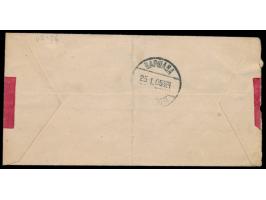 Russische Post in der Mandschurei,  Feldpoststempel  Feldpostamt 6. Sibirisches Korps  1.1.05 und violettes Dienstsiegel 8. B