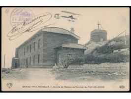 Eugene Renaux,  französischer Flugpionier (1877 - 1955), Unterschrift bildseitig auf ungelaufener Ansichtskarte "Grand Prix M