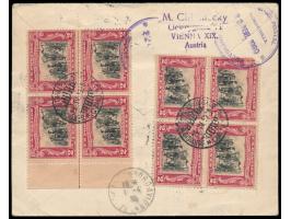 Österreich &nbsp;30 g und 1 S Flugpost in Kombination mit ungültiger USA-Frankatur 10 x 2 C. und &nbsp;Kolumbien &nbsp;4 C. u